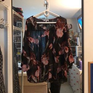 Sheer 3/4 Sleeve Top